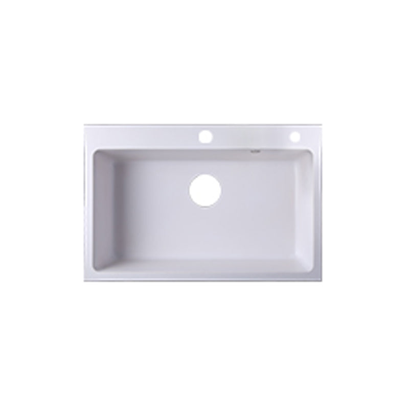 Quartz Kitchen Sink Contemporary 1-Bowl Kitchen Sink with Strainer Clearhalo 'Home Improvement' 'home_improvement' 'home_improvement_kitchen_sinks' 'Kitchen Remodel & Kitchen Fixtures' 'Kitchen Sinks & Faucet Components' 'Kitchen Sinks' 'kitchen_sinks' 7244600