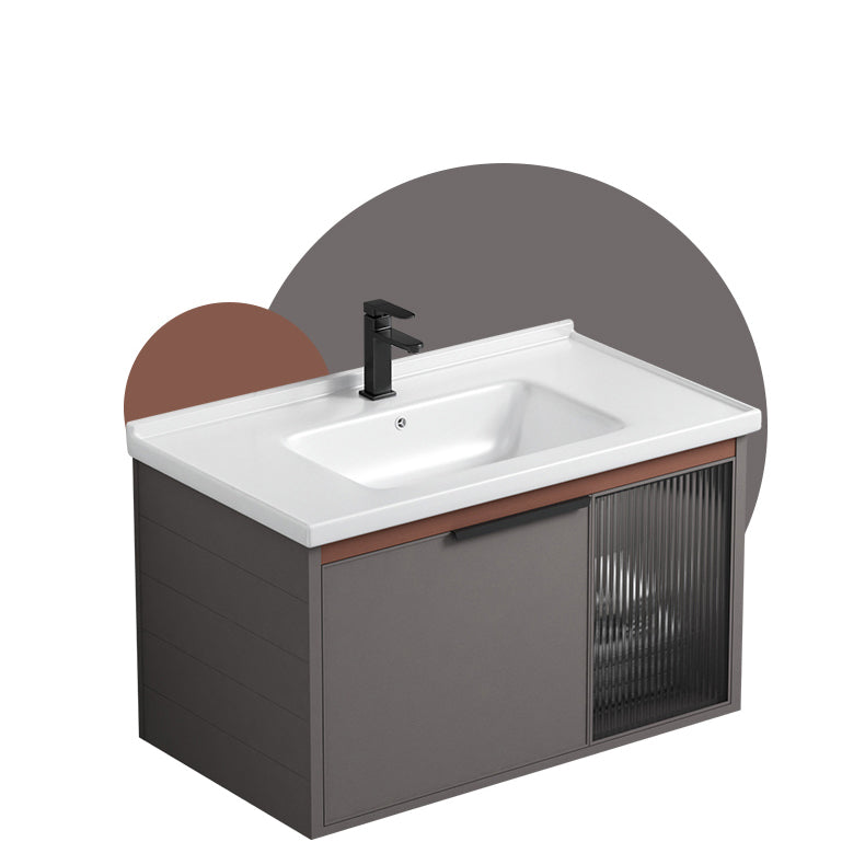 Modern Rectangular Bathroom Vanity Metal Frame Single-Sink Sink Vanity Clearhalo 'Bathroom Remodel & Bathroom Fixtures' 'Bathroom Vanities' 'bathroom_vanities' 'Home Improvement' 'home_improvement' 'home_improvement_bathroom_vanities' 7244675