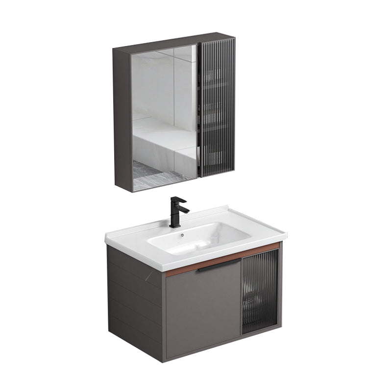 Metal Base Sink Vanity Modern Single-Sink Rectangular Wall Mount Vanity Sink Vanity & Faucet & Mirror Cabinet https: res.litfad.com site img item 2023 01 02 7244738 1200x1200.jpg Clearhalo 'Bathroom Remodel & Bathroom Fixtures' 'Bathroom Vanities' 'bathroom_vanities' 'Home Improvement' 'home_improvement' 'home_improvement_bathroom_vanities' 7244738