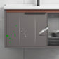 Metal Base Sink Vanity Modern Single-Sink Rectangular Wall Mount Vanity Sink Clearhalo 'Bathroom Remodel & Bathroom Fixtures' 'Bathroom Vanities' 'bathroom_vanities' 'Home Improvement' 'home_improvement' 'home_improvement_bathroom_vanities' 7244739
