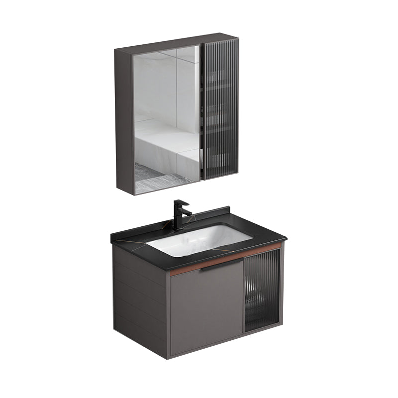 Metal Base Sink Vanity Modern Single-Sink Rectangular Wall Mount Vanity Sink Vanity & Faucet & Mirror Cabinet https: res.litfad.com site img item 2023 01 22 7244747 1200x1200.jpg Clearhalo 'Bathroom Remodel & Bathroom Fixtures' 'Bathroom Vanities' 'bathroom_vanities' 'Home Improvement' 'home_improvement' 'home_improvement_bathroom_vanities' 7244747