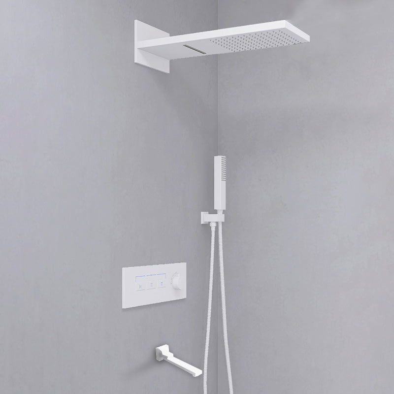 Modern Shower Head Combo Brass Handheld Shower Head Shower Trim White Hand Spray 3 Clearhalo 'Bathroom Remodel & Bathroom Fixtures' 'Home Improvement' 'home_improvement' 'home_improvement_shower_faucets' 'Shower Faucets & Systems' 'shower_faucets' 'Showers & Bathtubs Plumbing' 'Showers & Bathtubs' 7250620