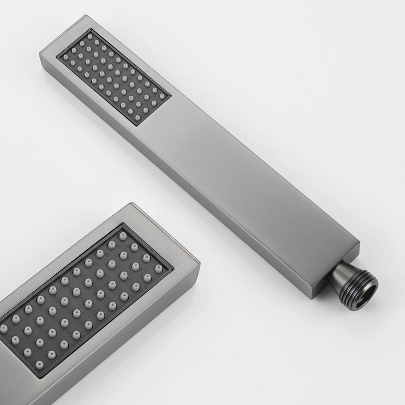 Modern Shower Head Combo Brass Ceiling Mounted Adjustable Spray Pattern Shower Combo Clearhalo 'Bathroom Remodel & Bathroom Fixtures' 'Home Improvement' 'home_improvement' 'home_improvement_shower_faucets' 'Shower Faucets & Systems' 'shower_faucets' 'Showers & Bathtubs Plumbing' 'Showers & Bathtubs' 7250647