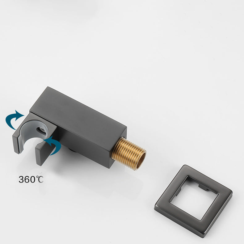 Modern Shower Head Combo Brass Ceiling Mounted Adjustable Spray Pattern Shower Combo Clearhalo 'Bathroom Remodel & Bathroom Fixtures' 'Home Improvement' 'home_improvement' 'home_improvement_shower_faucets' 'Shower Faucets & Systems' 'shower_faucets' 'Showers & Bathtubs Plumbing' 'Showers & Bathtubs' 7250651