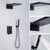 Modern Shower Combo Brass Handheld Shower Head Valve Included Shower Trim Black Temperature Control Clearhalo 'Bathroom Remodel & Bathroom Fixtures' 'Home Improvement' 'home_improvement' 'home_improvement_shower_faucets' 'Shower Faucets & Systems' 'shower_faucets' 'Showers & Bathtubs Plumbing' 'Showers & Bathtubs' 7250665
