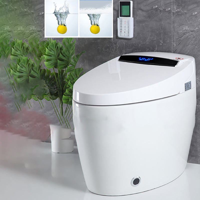 Contemporary Floor Standing Bidet Elongated Smart Bidet with Heated Seat Automatic Lid & Splash Proof Clearhalo 'Bathroom Remodel & Bathroom Fixtures' 'Bidets' 'Home Improvement' 'home_improvement' 'home_improvement_bidets' 'Toilets & Bidets' 7251693