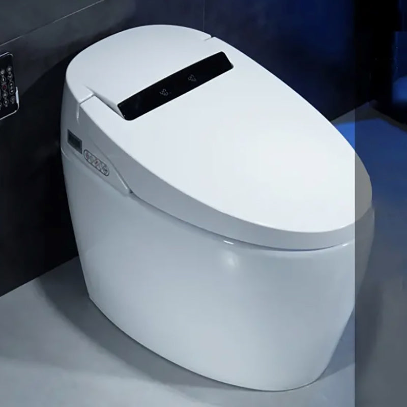 Floor Mount Bidet Elongated in White Smart Bidet with Heated Seat Automatic Lid Clearhalo 'Bathroom Remodel & Bathroom Fixtures' 'Bidets' 'Home Improvement' 'home_improvement' 'home_improvement_bidets' 'Toilets & Bidets' 7251703