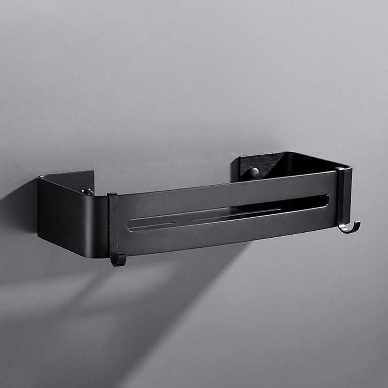 Matte Black Modern Bathroom Accessory Set, Set of 3, Bath Shelf 1 Piece Square Bath Shelf Clearhalo 'Bathroom Hardware Sets' 'Bathroom Hardware' 'Bathroom Remodel & Bathroom Fixtures' 'bathroom_hardware_sets' 'Home Improvement' 'home_improvement' 'home_improvement_bathroom_hardware_sets' 7251741