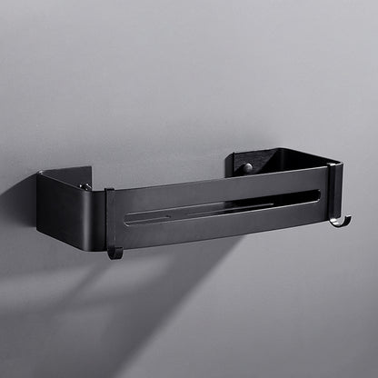 Matte Black Modern Bathroom Accessory Set, Set of 3, Bath Shelf 1 Piece Square Bath Shelf Clearhalo 'Bathroom Hardware Sets' 'Bathroom Hardware' 'Bathroom Remodel & Bathroom Fixtures' 'bathroom_hardware_sets' 'Home Improvement' 'home_improvement' 'home_improvement_bathroom_hardware_sets' 7251741