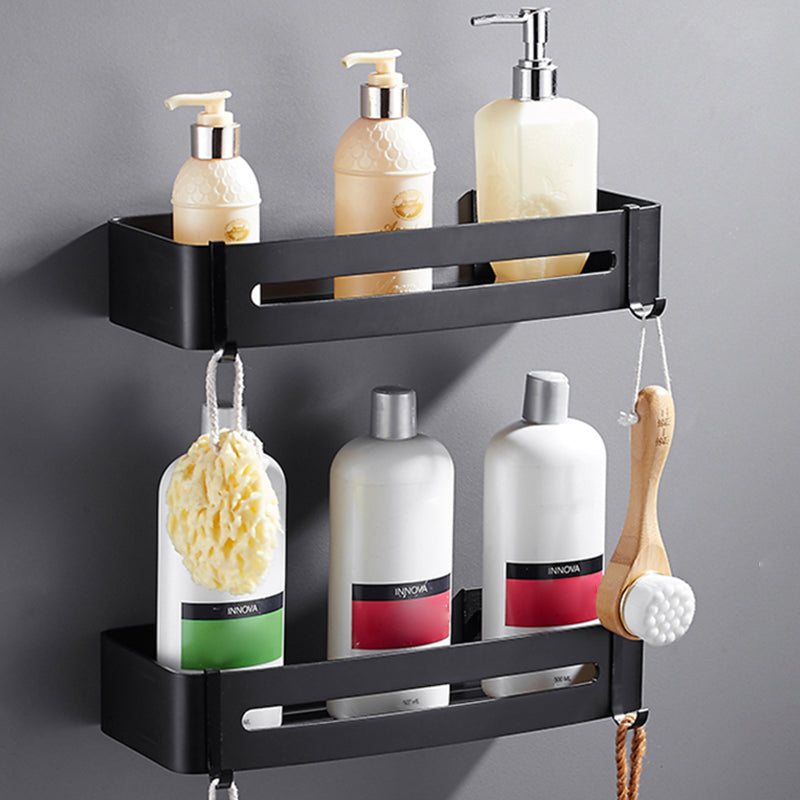 Matte Black Modern Bathroom Accessory Set, Set of 3, Bath Shelf Clearhalo 'Bathroom Hardware Sets' 'Bathroom Hardware' 'Bathroom Remodel & Bathroom Fixtures' 'bathroom_hardware_sets' 'Home Improvement' 'home_improvement' 'home_improvement_bathroom_hardware_sets' 7251747