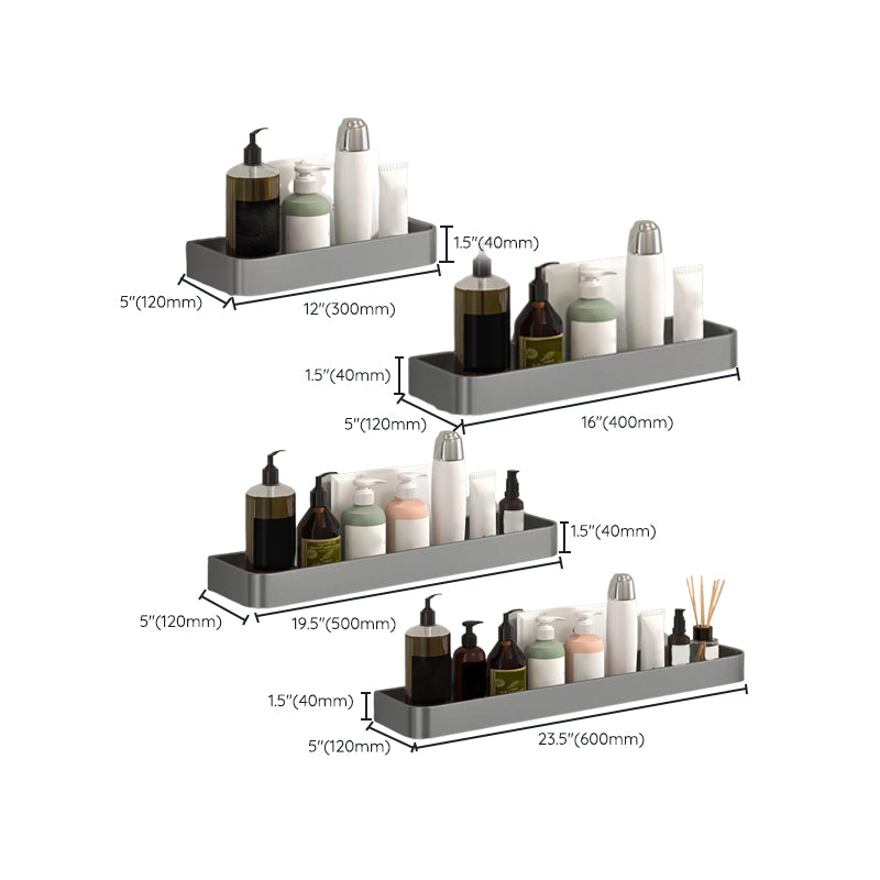 2 Piece Matte Black Modern Bathroom Hardware Set, Bath Shelf, Towel Bar Clearhalo 'Bathroom Hardware Sets' 'Bathroom Hardware' 'Bathroom Remodel & Bathroom Fixtures' 'bathroom_hardware_sets' 'Home Improvement' 'home_improvement' 'home_improvement_bathroom_hardware_sets' 7251781