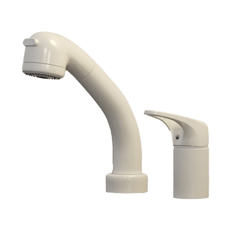 Vessel Sink Faucet Lever Handle Swivel Spout with Pull Down Sprayer Clearhalo 'Bathroom Remodel & Bathroom Fixtures' 'Bathroom Sink Faucets' 'Bathroom Sinks & Faucet Components' 'bathroom_sink_faucets' 'Home Improvement' 'home_improvement' 'home_improvement_bathroom_sink_faucets' 7253358