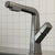 Modern Vessel Sink Faucet Knob Handle Swivel Spout with Pull Down Sprayer Gun Grey Digital Display Not Included Clearhalo 'Bathroom Remodel & Bathroom Fixtures' 'Bathroom Sink Faucets' 'Bathroom Sinks & Faucet Components' 'bathroom_sink_faucets' 'Home Improvement' 'home_improvement' 'home_improvement_bathroom_sink_faucets' 7253378