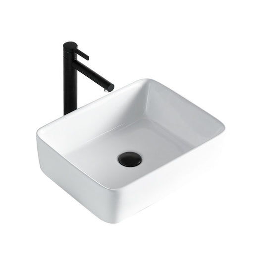 Contemporary Bathroom Sink Porcelain Rectangular Vessel Sink(Not Including Faucet) Clearhalo 'Bathroom Remodel & Bathroom Fixtures' 'Bathroom Sinks & Faucet Components' 'Bathroom Sinks' 'bathroom_sink' 'Home Improvement' 'home_improvement' 'home_improvement_bathroom_sink' 7253466