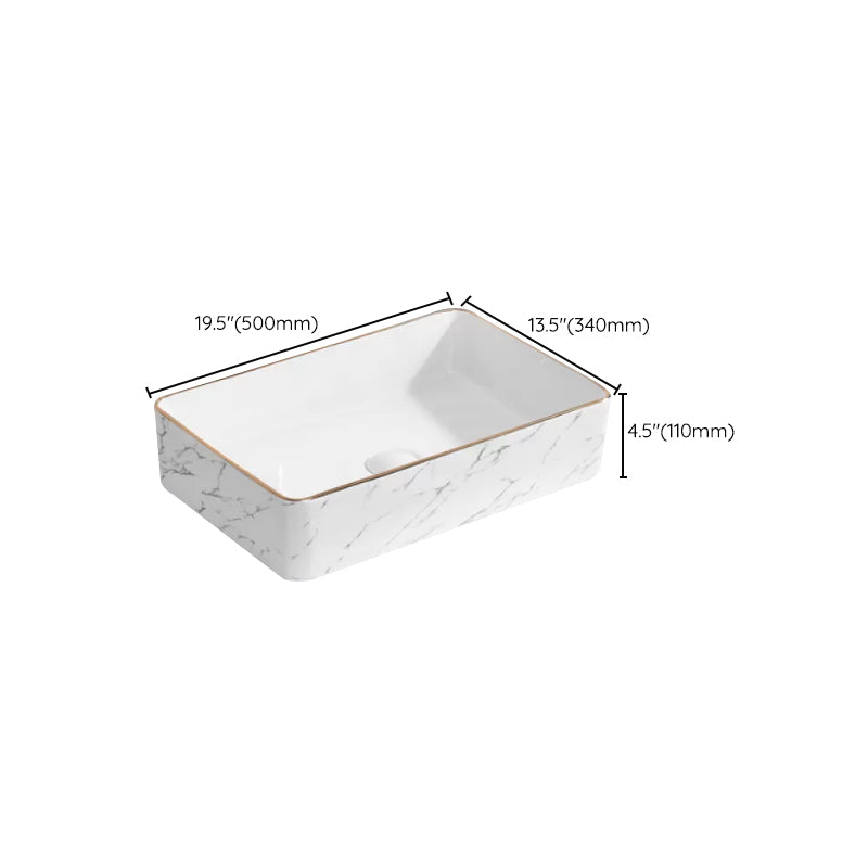 Contemporary Bathroom Sink with Pop-Up Drain Porcelain Oval-Shape Vessel Bathroom Sink Clearhalo 'Bathroom Remodel & Bathroom Fixtures' 'Bathroom Sinks & Faucet Components' 'Bathroom Sinks' 'bathroom_sink' 'Home Improvement' 'home_improvement' 'home_improvement_bathroom_sink' 7253532