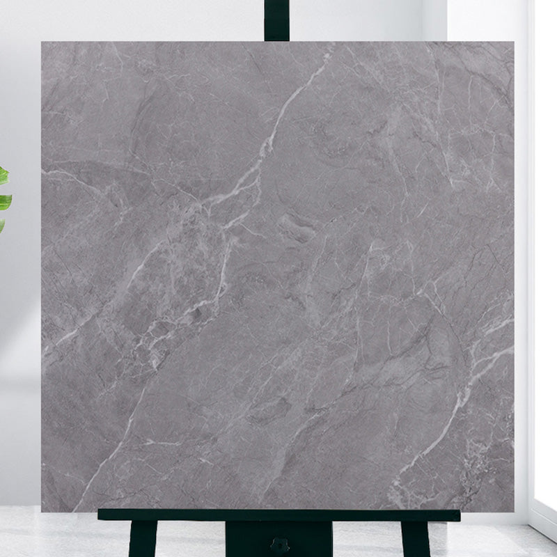 Modern Home Flooring Peel and Stick Marble Print Vinyl Flooring Gray Black Clearhalo 'Flooring 'Home Improvement' 'home_improvement' 'home_improvement_vinyl_flooring' 'Vinyl Flooring' 'vinyl_flooring' Walls and Ceiling' 7253769