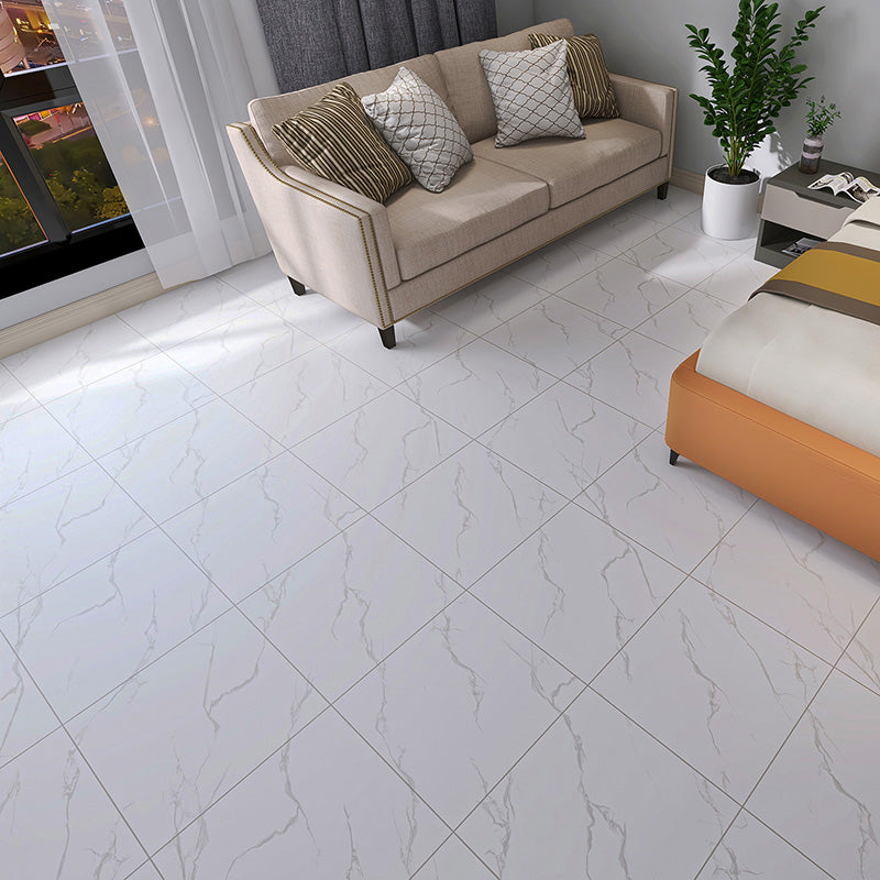 Home Indoor Vinyl Floor Coiled Marble Print Square PVC Vinyl Flooring Cream Gray Clearhalo 'Flooring 'Home Improvement' 'home_improvement' 'home_improvement_vinyl_flooring' 'Vinyl Flooring' 'vinyl_flooring' Walls and Ceiling' 7253789