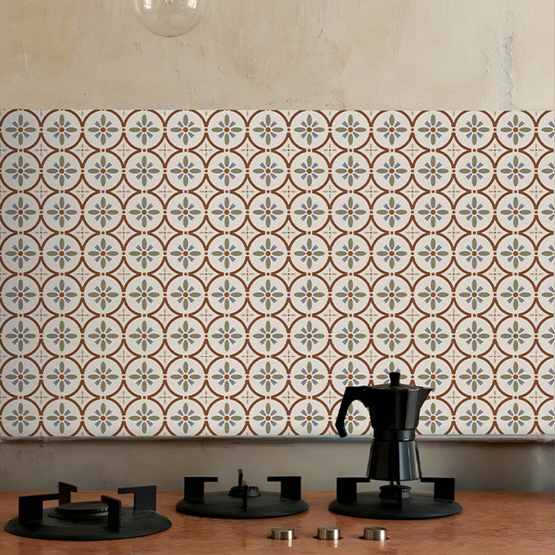 Water Resistant Peel & Stick Tile Square Pattern Printing Single Tile Clearhalo 'Flooring 'Home Improvement' 'home_improvement' 'home_improvement_peel_stick_blacksplash' 'Peel & Stick Backsplash Tile' 'peel_stick_blacksplash' 'Walls & Ceilings' Walls and Ceiling' 7253884