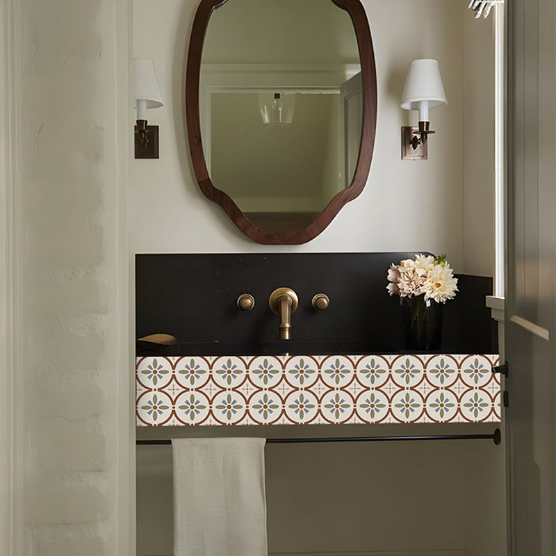 Water Resistant Peel & Stick Tile Square Pattern Printing Single Tile Clearhalo 'Flooring 'Home Improvement' 'home_improvement' 'home_improvement_peel_stick_blacksplash' 'Peel & Stick Backsplash Tile' 'peel_stick_blacksplash' 'Walls & Ceilings' Walls and Ceiling' 7253891