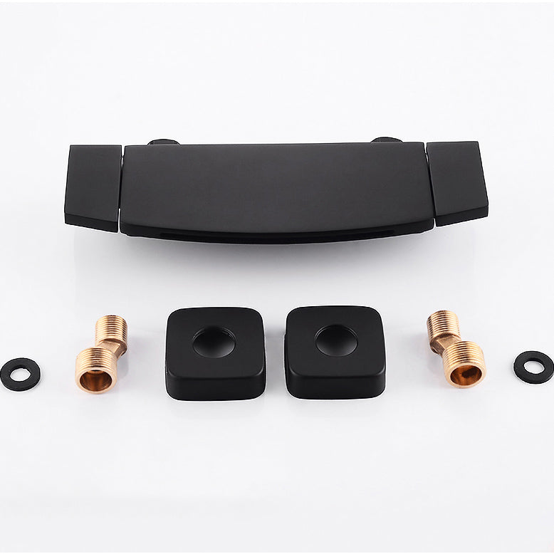 Modern Tub Filler Copper Wall Mounted with Hand Shower Waterfall Tub Spout Trim Clearhalo 'Bathroom Remodel & Bathroom Fixtures' 'Bathtub Faucets' 'bathtub_faucets' 'Home Improvement' 'home_improvement' 'home_improvement_bathtub_faucets' 7254065