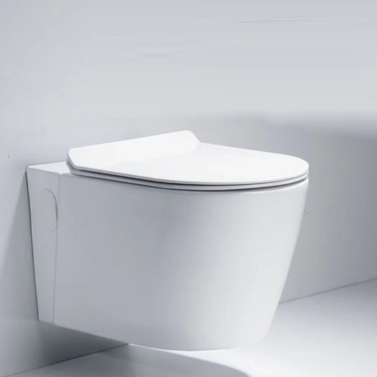 Modern White Flush Toilet Wall Mount Urine Toilet with Seat for Bathroom Clearhalo 'Bathroom Remodel & Bathroom Fixtures' 'Home Improvement' 'home_improvement' 'home_improvement_toilets' 'Toilets & Bidets' 'Toilets' 7254514