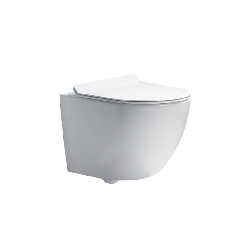 Modern White Flush Toilet Wall Mount Urine Toilet with Seat for Bathroom Clearhalo 'Bathroom Remodel & Bathroom Fixtures' 'Home Improvement' 'home_improvement' 'home_improvement_toilets' 'Toilets & Bidets' 'Toilets' 7254515