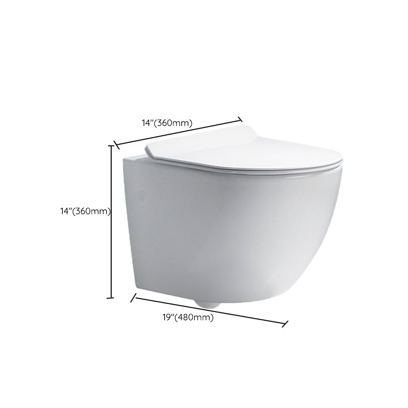 Modern White Flush Toilet Wall Mount Urine Toilet with Seat for Bathroom Clearhalo 'Bathroom Remodel & Bathroom Fixtures' 'Home Improvement' 'home_improvement' 'home_improvement_toilets' 'Toilets & Bidets' 'Toilets' 7254529