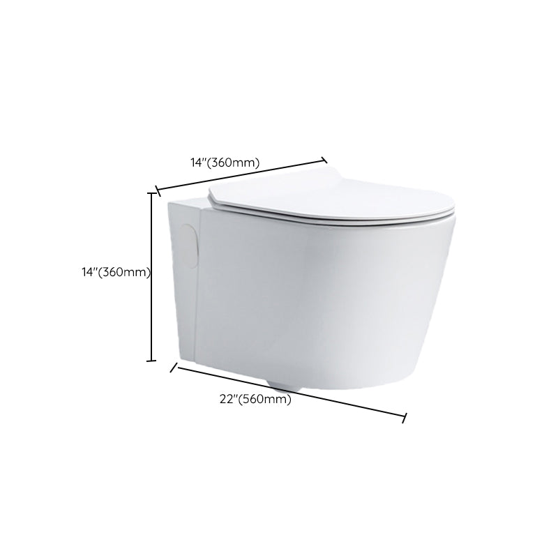 Modern White Flush Toilet Wall Mount Urine Toilet with Seat for Bathroom Clearhalo 'Bathroom Remodel & Bathroom Fixtures' 'Home Improvement' 'home_improvement' 'home_improvement_toilets' 'Toilets & Bidets' 'Toilets' 7254533