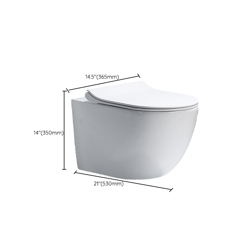 Modern White Flush Toilet Wall Mount Urine Toilet with Seat for Bathroom Clearhalo 'Bathroom Remodel & Bathroom Fixtures' 'Home Improvement' 'home_improvement' 'home_improvement_toilets' 'Toilets & Bidets' 'Toilets' 7254535