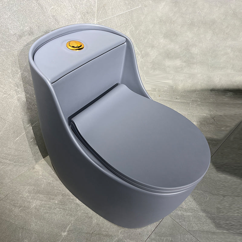 Contemporary Siphon Jet Toilet Floor Mount Urine Toilet for Washroom Grey Toilet with Sprayer Clearhalo 'Bathroom Remodel & Bathroom Fixtures' 'Home Improvement' 'home_improvement' 'home_improvement_toilets' 'Toilets & Bidets' 'Toilets' 7254597