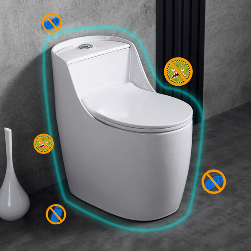 Contemporary Siphon Jet Toilet Floor Mount Urine Toilet for Washroom Clearhalo 'Bathroom Remodel & Bathroom Fixtures' 'Home Improvement' 'home_improvement' 'home_improvement_toilets' 'Toilets & Bidets' 'Toilets' 7254601