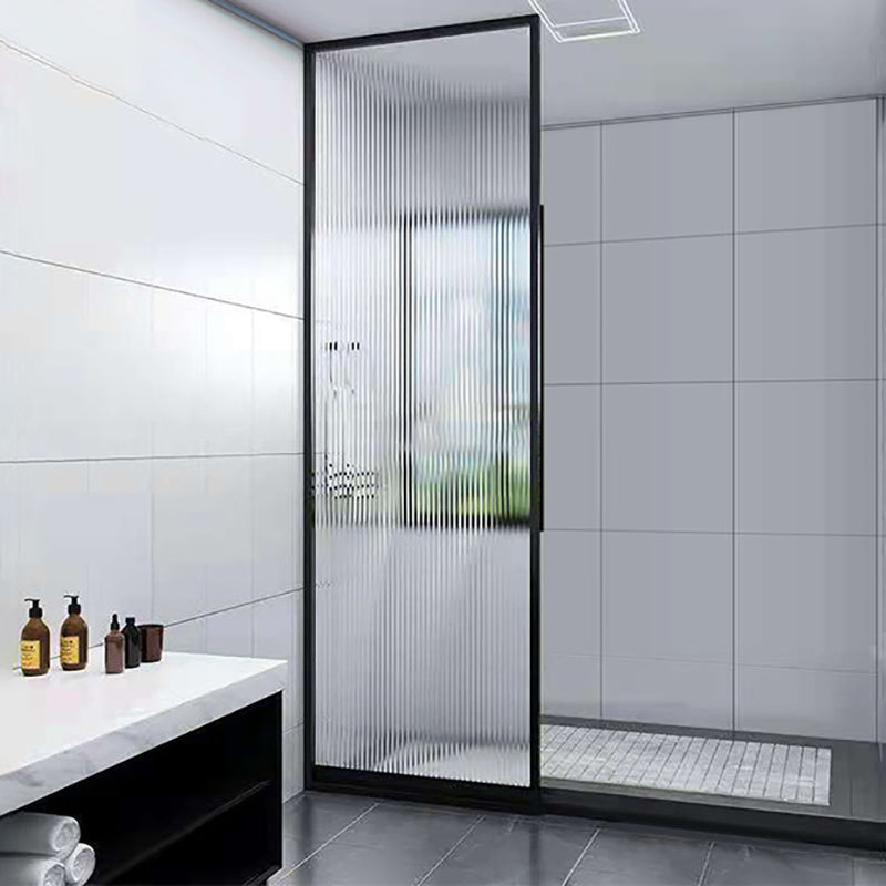 White Shower Bath Door Framed Single Fixed Clear Shower Door Clearhalo 'Bathroom Remodel & Bathroom Fixtures' 'Home Improvement' 'home_improvement' 'home_improvement_shower_tub_doors' 'Shower and Tub Doors' 'shower_tub_doors' 'Showers & Bathtubs' 7254650
