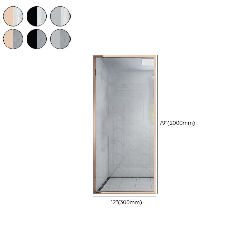 White Shower Bath Door Framed Single Fixed Clear Shower Door Clearhalo 'Bathroom Remodel & Bathroom Fixtures' 'Home Improvement' 'home_improvement' 'home_improvement_shower_tub_doors' 'Shower and Tub Doors' 'shower_tub_doors' 'Showers & Bathtubs' 7254661