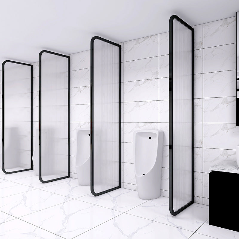 Black and Gold Fixed Glass Panel Framed Single Fixed Bath Fixed Panel Clearhalo 'Bathroom Remodel & Bathroom Fixtures' 'Home Improvement' 'home_improvement' 'home_improvement_shower_tub_doors' 'Shower and Tub Doors' 'shower_tub_doors' 'Showers & Bathtubs' 7254667