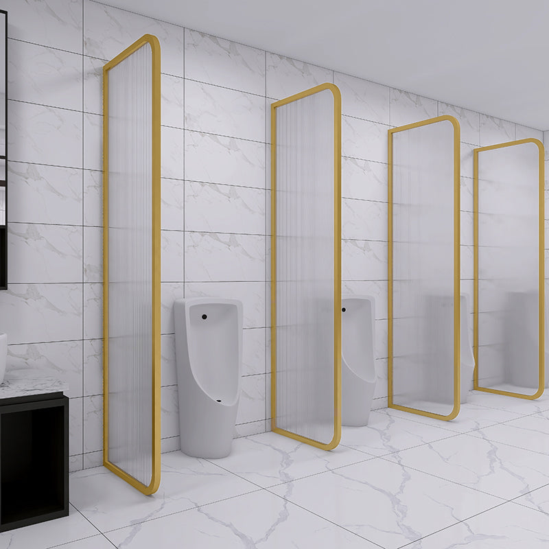 Black and Gold Fixed Glass Panel Framed Single Fixed Bath Fixed Panel Clearhalo 'Bathroom Remodel & Bathroom Fixtures' 'Home Improvement' 'home_improvement' 'home_improvement_shower_tub_doors' 'Shower and Tub Doors' 'shower_tub_doors' 'Showers & Bathtubs' 7254670