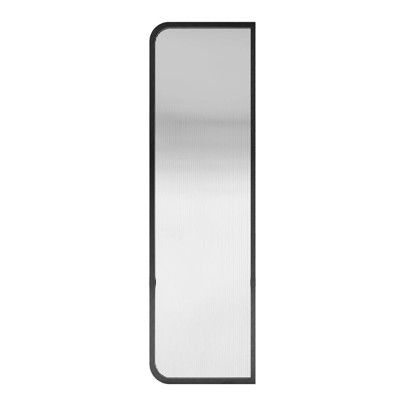 Black and Gold Fixed Glass Panel Framed Single Fixed Bath Fixed Panel Black 16"L x 87"H Clearhalo 'Bathroom Remodel & Bathroom Fixtures' 'Home Improvement' 'home_improvement' 'home_improvement_shower_tub_doors' 'Shower and Tub Doors' 'shower_tub_doors' 'Showers & Bathtubs' 7254675