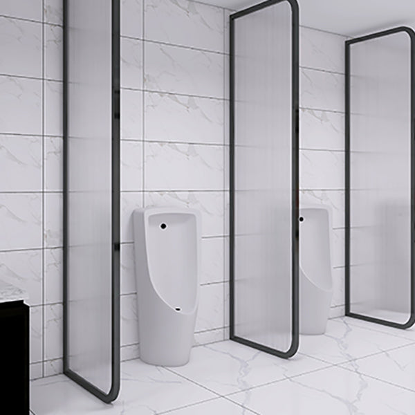 Black and Gold Fixed Glass Panel Framed Single Fixed Bath Fixed Panel Clearhalo 'Bathroom Remodel & Bathroom Fixtures' 'Home Improvement' 'home_improvement' 'home_improvement_shower_tub_doors' 'Shower and Tub Doors' 'shower_tub_doors' 'Showers & Bathtubs' 7254678