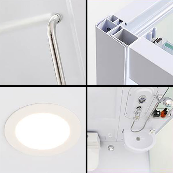 Framed Single Sliding Shower Kit Frosted Rectangle Shower Stall Clearhalo 'Bathroom Remodel & Bathroom Fixtures' 'Home Improvement' 'home_improvement' 'home_improvement_shower_stalls_enclosures' 'Shower Stalls & Enclosures' 'shower_stalls_enclosures' 'Showers & Bathtubs' 7255266