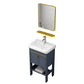 Metal Glam Bathroom Vanity Set Freestanding Single-Sink Bath Vanity Vanity & Faucet & Mirrors 20"L x 14"W x 33"H 2 Clearhalo 'Bathroom Remodel & Bathroom Fixtures' 'Bathroom Vanities' 'bathroom_vanities' 'Home Improvement' 'home_improvement' 'home_improvement_bathroom_vanities' 7256186