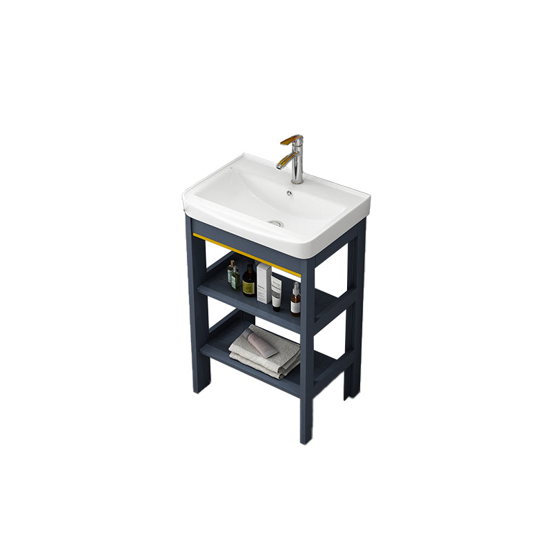 Metal Glam Bathroom Vanity Set Freestanding Single-Sink Bath Vanity Vanity & Faucet 20"L x 14"W x 33"H Door Not Included Clearhalo 'Bathroom Remodel & Bathroom Fixtures' 'Bathroom Vanities' 'bathroom_vanities' 'Home Improvement' 'home_improvement' 'home_improvement_bathroom_vanities' 7256203