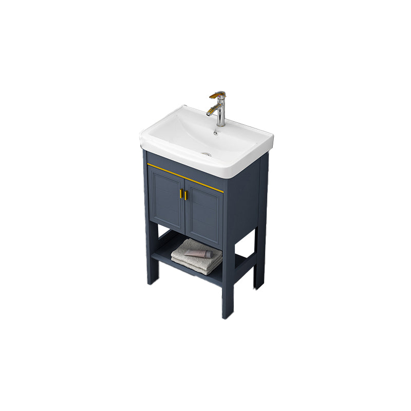 Metal Glam Bathroom Vanity Set Freestanding Single-Sink Bath Vanity Vanity & Faucet 20"L x 14"W x 33"H 2 Clearhalo 'Bathroom Remodel & Bathroom Fixtures' 'Bathroom Vanities' 'bathroom_vanities' 'Home Improvement' 'home_improvement' 'home_improvement_bathroom_vanities' 7256206