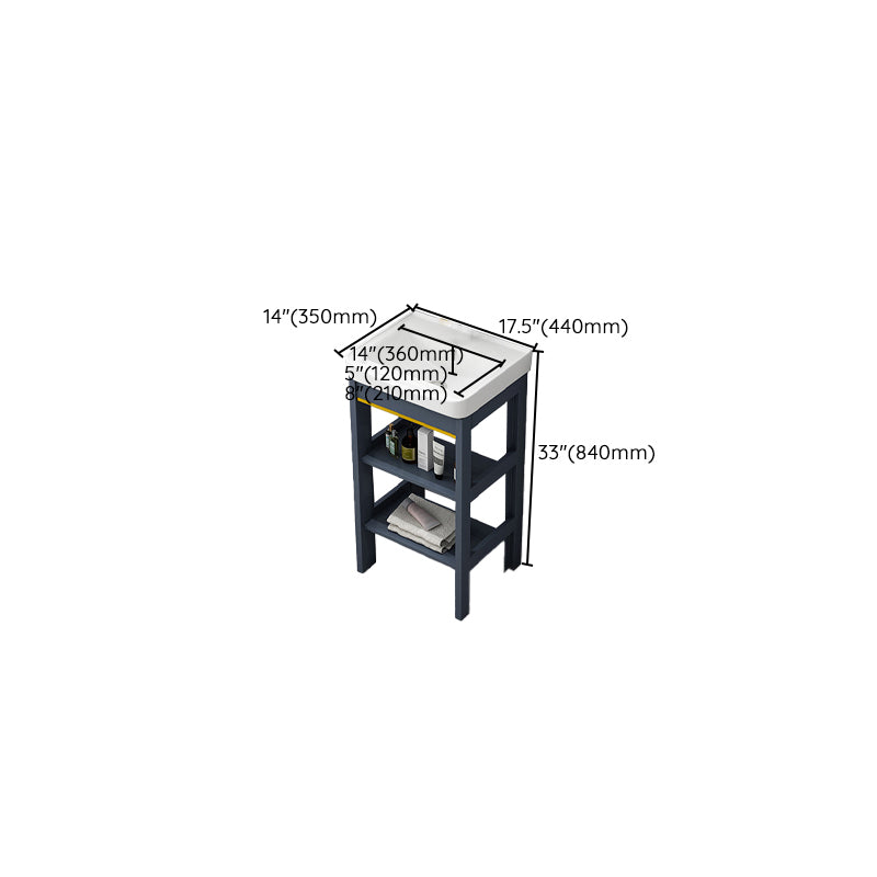 Metal Glam Bathroom Vanity Set Freestanding Single-Sink Bath Vanity Clearhalo 'Bathroom Remodel & Bathroom Fixtures' 'Bathroom Vanities' 'bathroom_vanities' 'Home Improvement' 'home_improvement' 'home_improvement_bathroom_vanities' 7256211