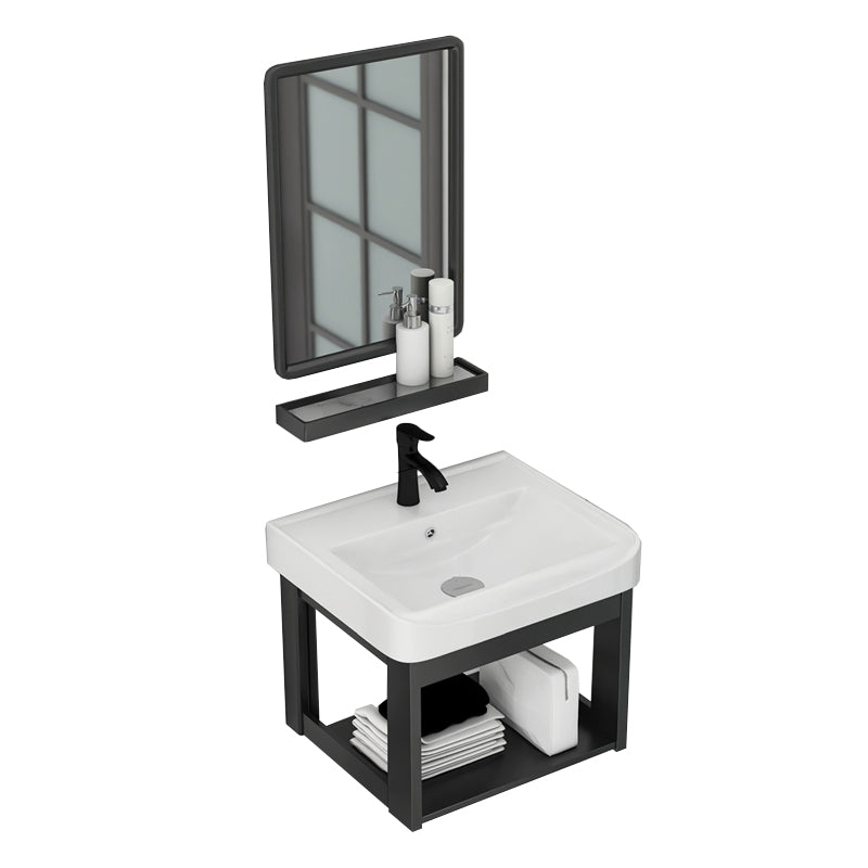 Modern Bathroom Vanity Cabinet Single Sink Space Saver Vanity Vanity & Faucet & Mirrors 17"L x 14"W x 17"H Door Not Included Clearhalo 'Bathroom Remodel & Bathroom Fixtures' 'Bathroom Vanities' 'bathroom_vanities' 'Home Improvement' 'home_improvement' 'home_improvement_bathroom_vanities' 7256243