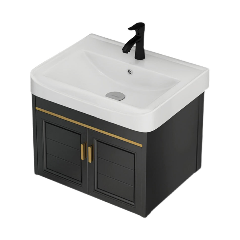 Modern Bathroom Vanity Cabinet Single Sink Space Saver Vanity Clearhalo 'Bathroom Remodel & Bathroom Fixtures' 'Bathroom Vanities' 'bathroom_vanities' 'Home Improvement' 'home_improvement' 'home_improvement_bathroom_vanities' 7256244