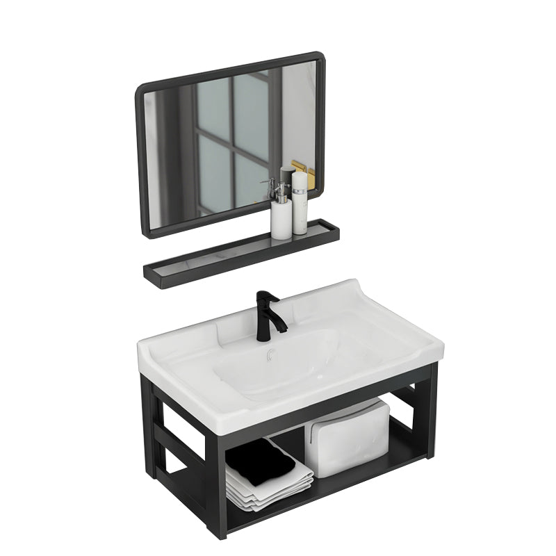 Modern Bathroom Vanity Cabinet Single Sink Space Saver Vanity Vanity & Faucet & Mirrors Door Not Included Clearhalo 'Bathroom Remodel & Bathroom Fixtures' 'Bathroom Vanities' 'bathroom_vanities' 'Home Improvement' 'home_improvement' 'home_improvement_bathroom_vanities' 7256249