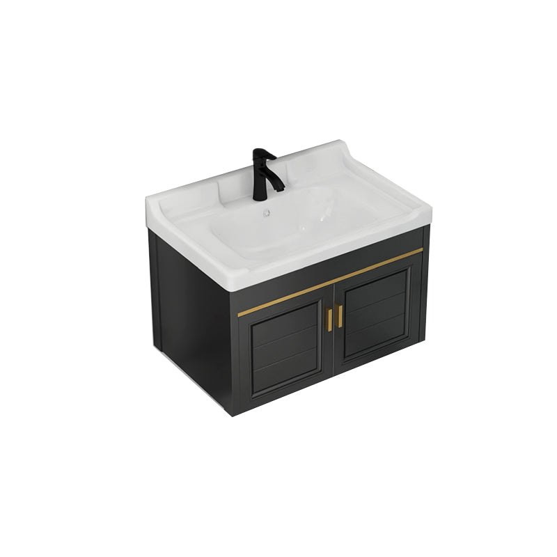 Modern Bathroom Vanity Cabinet Single Sink Space Saver Vanity Vanity & Faucet 24"L x 16"W x 16.5"H 2 Clearhalo 'Bathroom Remodel & Bathroom Fixtures' 'Bathroom Vanities' 'bathroom_vanities' 'Home Improvement' 'home_improvement' 'home_improvement_bathroom_vanities' 7256253