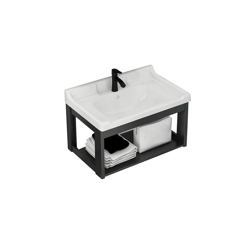 Modern Bathroom Vanity Cabinet Single Sink Space Saver Vanity Vanity & Faucet 24"L x 16"W x 16.5"H Door Not Included Clearhalo 'Bathroom Remodel & Bathroom Fixtures' 'Bathroom Vanities' 'bathroom_vanities' 'Home Improvement' 'home_improvement' 'home_improvement_bathroom_vanities' 7256257