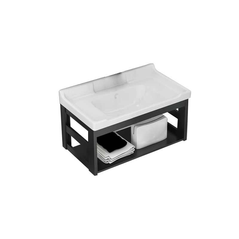 Modern Bathroom Vanity Cabinet Single Sink Space Saver Vanity Bathroom Vanity Door Not Included Clearhalo 'Bathroom Remodel & Bathroom Fixtures' 'Bathroom Vanities' 'bathroom_vanities' 'Home Improvement' 'home_improvement' 'home_improvement_bathroom_vanities' 7256262