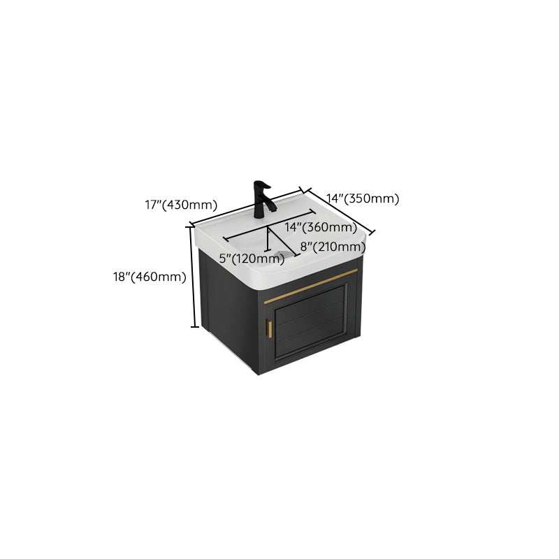 Modern Bathroom Vanity Cabinet Single Sink Space Saver Vanity Clearhalo 'Bathroom Remodel & Bathroom Fixtures' 'Bathroom Vanities' 'bathroom_vanities' 'Home Improvement' 'home_improvement' 'home_improvement_bathroom_vanities' 7256272