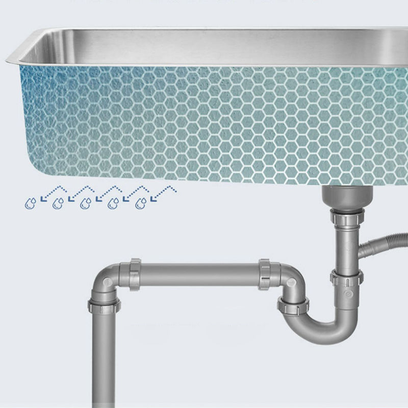 Stainless Steel Kitchen Sink Single Basin Kitchen Sink with Faucet Included Clearhalo 'Home Improvement' 'home_improvement' 'home_improvement_kitchen_sinks' 'Kitchen Remodel & Kitchen Fixtures' 'Kitchen Sinks & Faucet Components' 'Kitchen Sinks' 'kitchen_sinks' 7256482